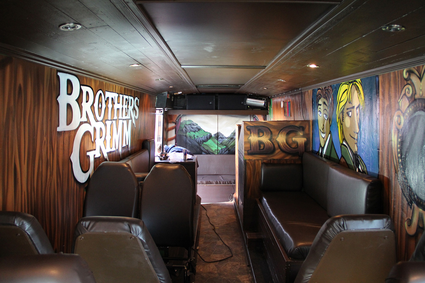Brothers Grimm bus interior & exterior design