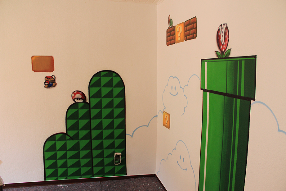 Super Mario Bros, Interior. Kids Room.