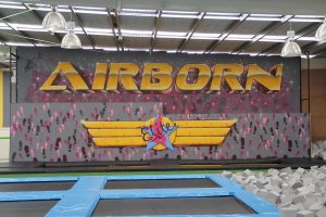 Airborn trampoline park graffiti