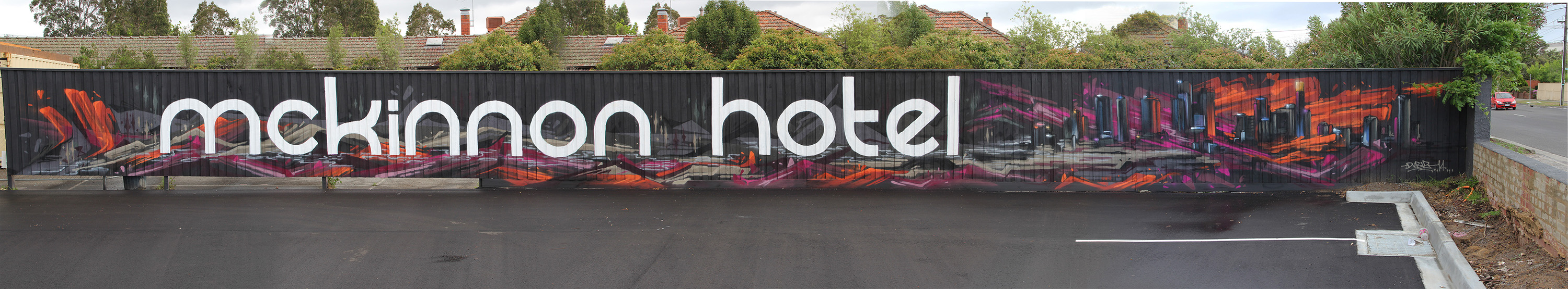 City horizon graffiti for mckinnon hotel