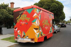 Graffiti on a food truck