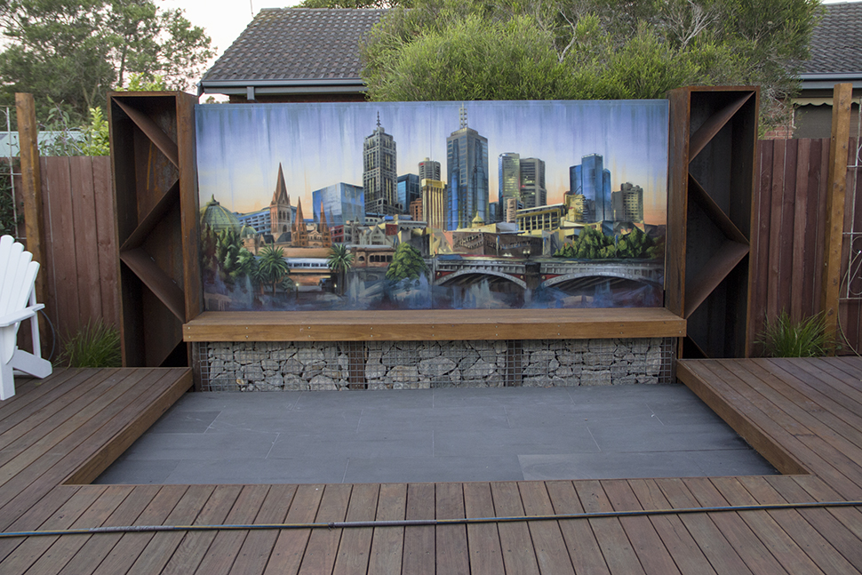 Melbourne horizon graffiti mural