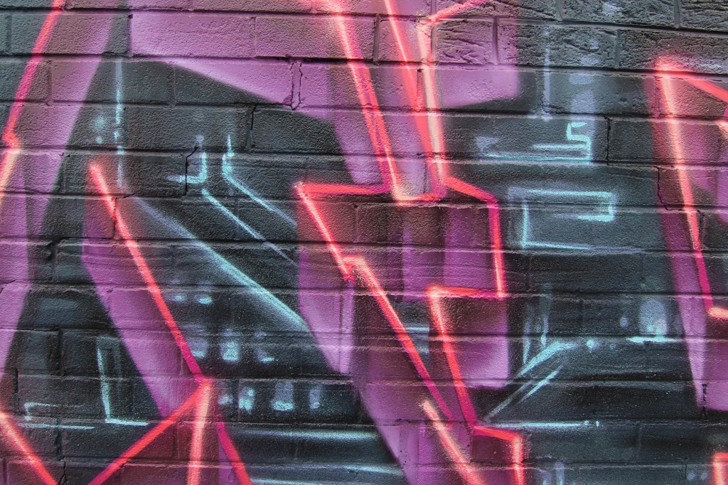 Abstract graffiti mural