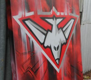 Football Club Essendon Graffiti Canvas