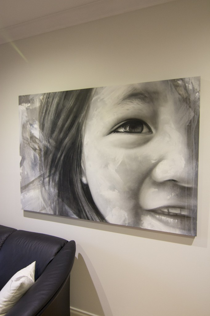 Portrait mural done on canvas on request
