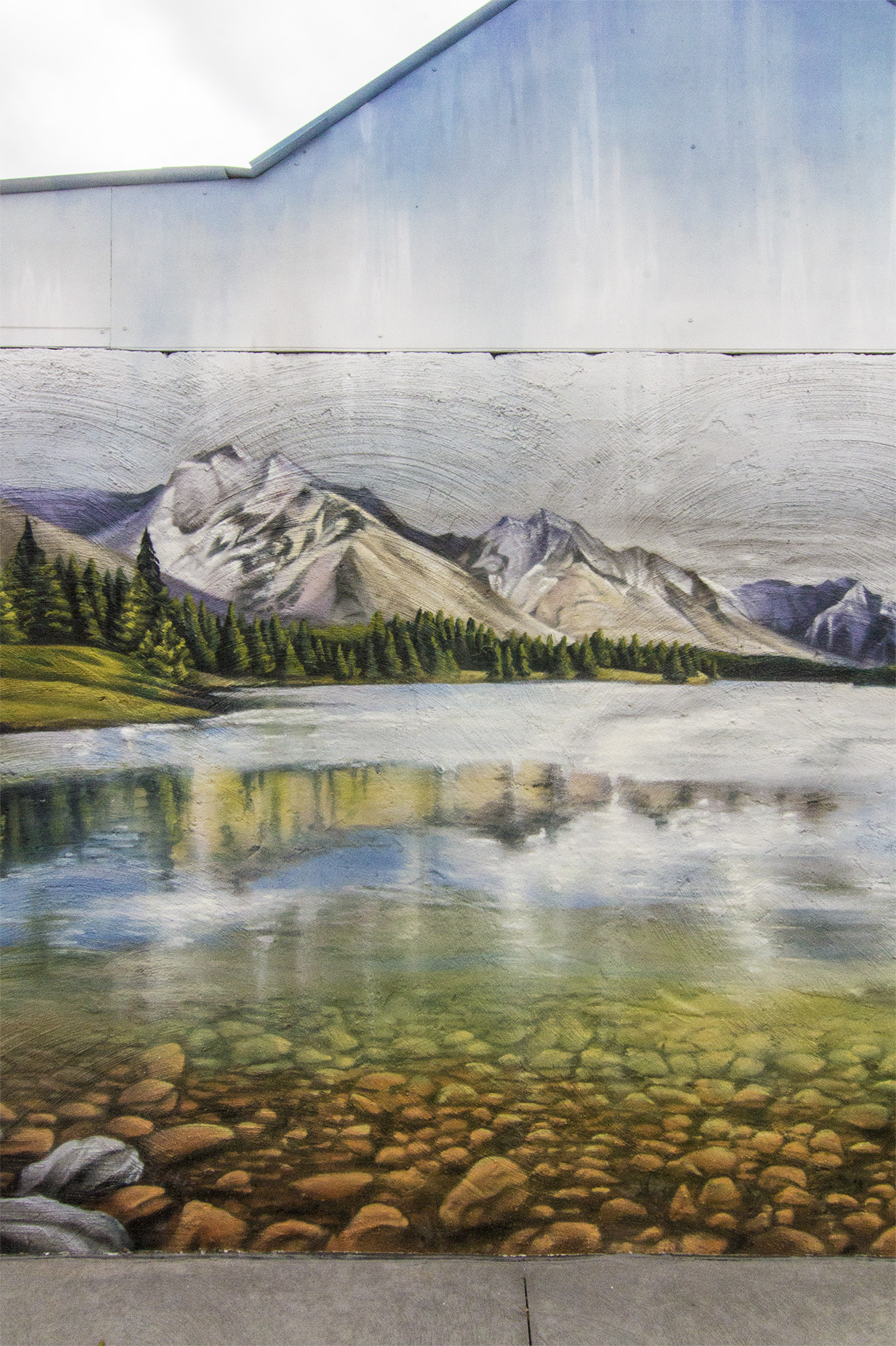 landscape graffiti mural