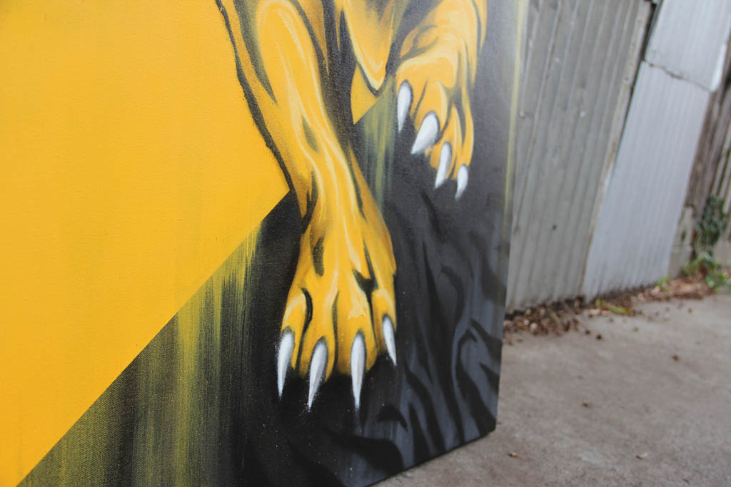 Richmond tigers graffiti art on canvas