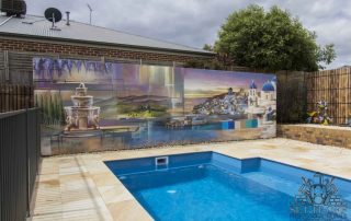 Mediterranean Theme Pool Wall Art 