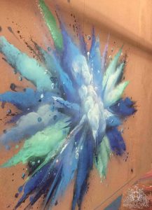 Graffiti of a colorful explosion effect