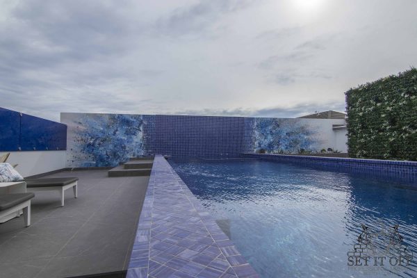 Poolside Murals - Left Side of Outdoor Pool Mural Masterpiece